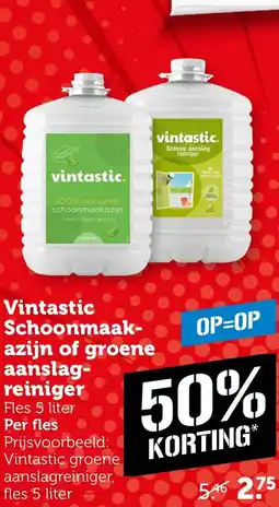 Coop Vintastic Schoonmaakazijn of groene aanslagreiniger aanbieding