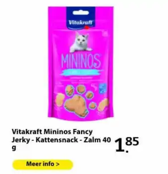 Pets Place Vitakraft Mininos Fancy Jerky - Kattensnack - Zalm 40 G aanbieding