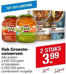 Coop Hak Groenteconserven aanbieding