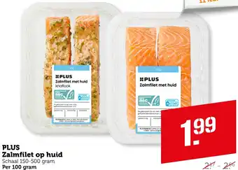 Coop PLUS Zalmfilet op huid aanbieding