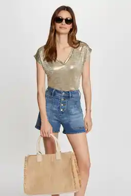 Wehkamp Morgan gemêleerde top beige aanbieding