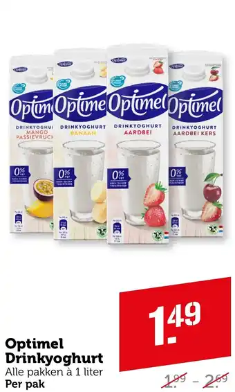 Coop Optimel Drinkyoghurt aanbieding