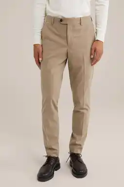 Wehkamp WE Fashion slim fit pantalon beige wood aanbieding