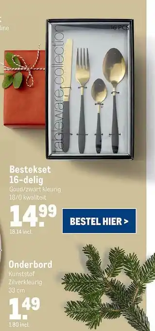 Makro Bestekset 16-Delig With Onderbored aanbieding