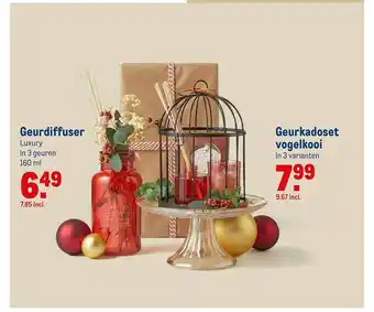 Makro Geurdiffuser Of Geurkadoset Vogelkooi aanbieding