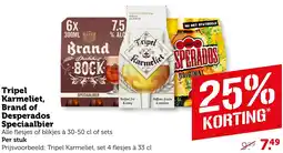 Coop Tripel Karmeliet, Brand of Desperados Speciaalbier aanbieding