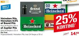 Coop Heineken Pils, Heineken 0.0% of Brand Pils of Jupiler Pils aanbieding