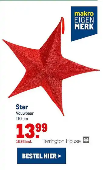 Makro Ster Vouwbaar aanbieding