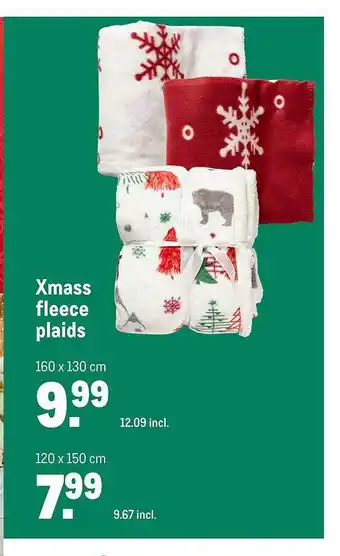 Makro Xmass Fleece Plaids aanbieding