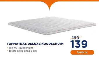 TotaalBED Topmatras Deluxe Koudschuim aanbieding