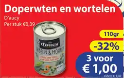 Die Grenze Doperwten en wortelen aanbieding