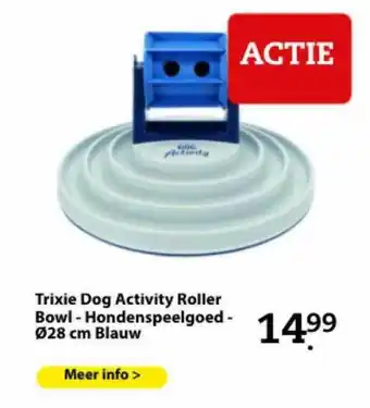 Pets Place Trixie Dog Activity Roller Bowl - Hondenspeelgoed - Ø28 Cm Blauw aanbieding