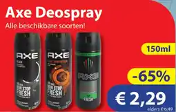 Die Grenze Axe Deospray aanbieding