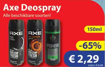 Die Grenze Axe Deospray aanbieding