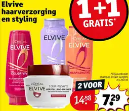 Kruidvat Elvive haarverzorging en styling aanbieding