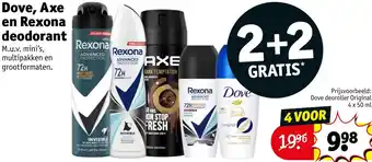 Kruidvat Dove, Axe en Rexona deodorant aanbieding