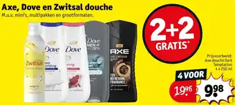 Kruidvat Axe, Dove en Zwitsal douche aanbieding