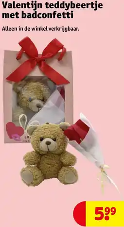 Kruidvat Valentijn teddybeertje met badconfetti aanbieding