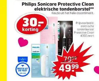 Trekpleister Philips sonicare protective clean elektrische tandenborstel aanbieding