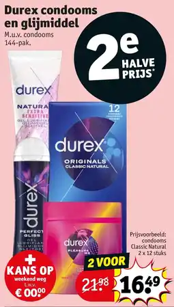 Kruidvat Durex condooms en glijmiddel aanbieding