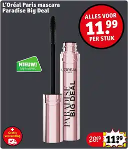 Kruidvat L'Oréal Paris mascara Paradise Big Deal aanbieding