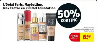 Kruidvat L'Oréal Paris, Maybelline, Max Factor en Rimmel foundation aanbieding