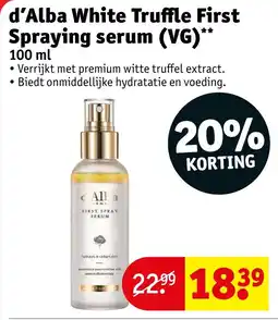 Kruidvat d'Alba White Truffle First Spraying serum (VG) aanbieding