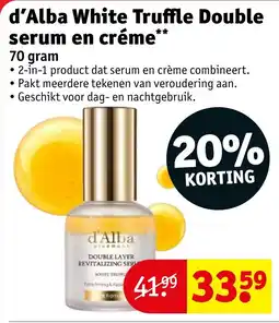 Kruidvat d'Alba White Truffle Double serum en créme aanbieding