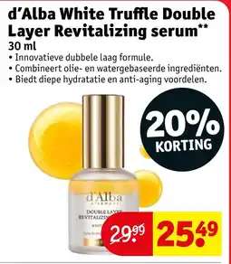 Kruidvat d'Alba White Truffle Double Layer Revitalizing serum aanbieding