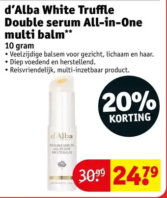 Kruidvat d'Alba White Truffle Double serum All in One multi balm aanbieding