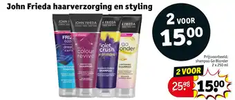 Kruidvat John Frieda haarverzorging en styling aanbieding