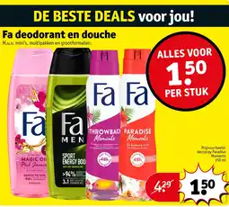 Kruidvat Fa deodorant en douche aanbieding