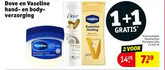 Kruidvat Dove en Vaseline hand en body verzorging aanbieding