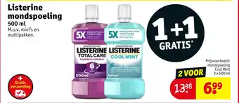 Kruidvat Listerine mondspoeling aanbieding