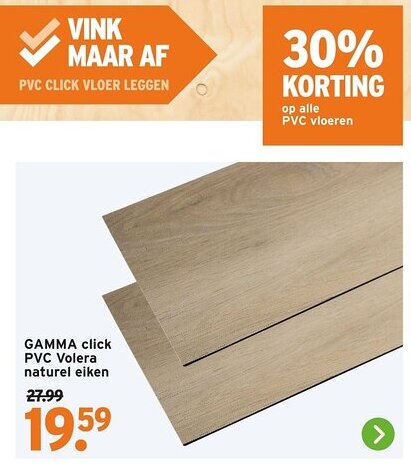 GAMMA Gamma click PVC volera aanbieding