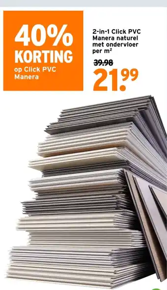 GAMMA 2 in 1 click PVC aanbieding