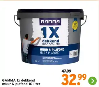 GAMMA Gamma 1x dekkend muur & plafond aanbieding