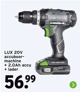 GAMMA LUX 20v accuboor machine aanbieding