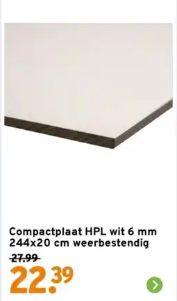 GAMMA Compactplaat HPL aanbieding