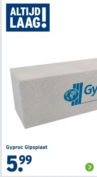 GAMMA Gyproc Gipsplaat aanbieding