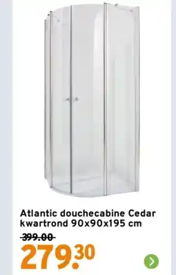 GAMMA Atlantic douchecabine Cedar kwartrond aanbieding