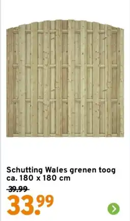 GAMMA Schutting Wales grenen toog aanbieding