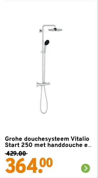 GAMMA Grohe douchesysteem Vitalio aanbieding