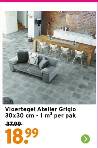 GAMMA Vloertegel Atelier Grigio aanbieding