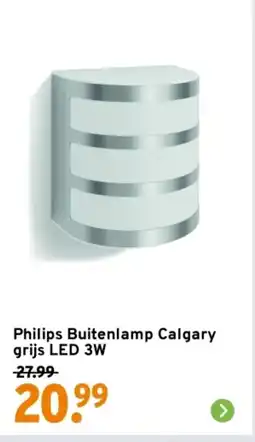 GAMMA Philips Buitenlamp Calgary grijs LED 3W aanbieding