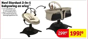 Kruidvat Novi Stardust 2 in 1 babyswing en wieg aanbieding