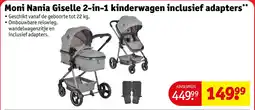 Kruidvat Moni Nania Giselle 2 in 1 kinderwagen inclusief adapters aanbieding