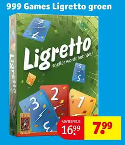 Kruidvat 999 Games Ligretto groen aanbieding