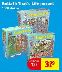 Kruidvat Goliath That's Life puzzel aanbieding