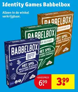 Kruidvat Identity Games Babbelbox aanbieding